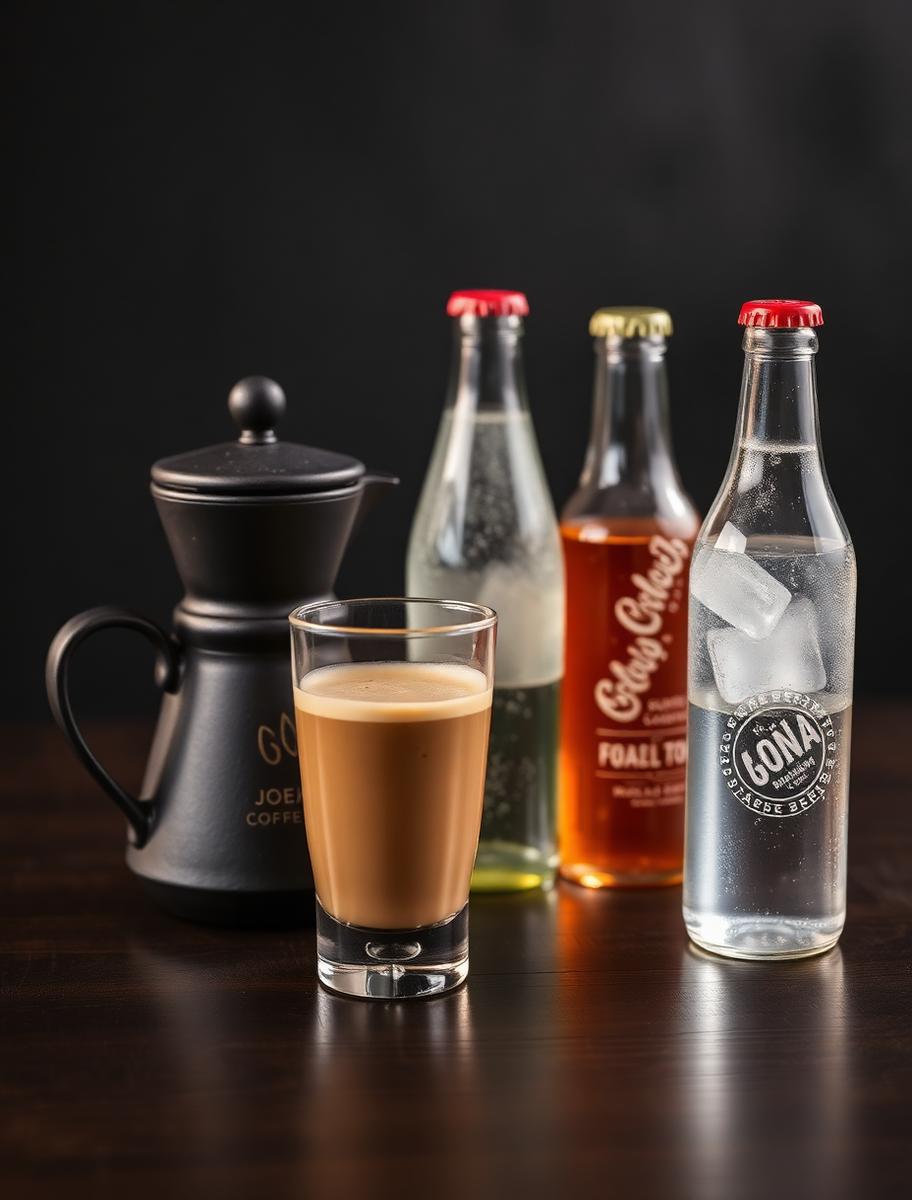 Jebena coffee, macchiato and chilled bottled drinks